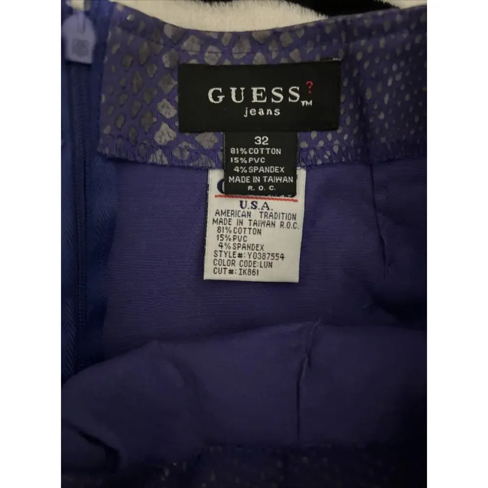 Women’s Guess Mini Skirt Size 32 NWT Purple And Gray - Picture 3 of 3